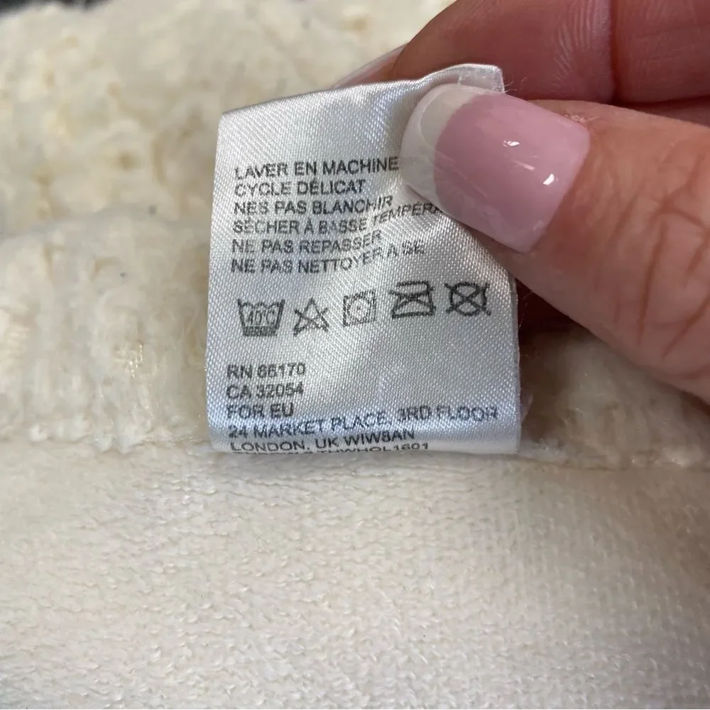 Urban Outfitters OU Home White Throw Soft Sherpa Fleece Blanket 65